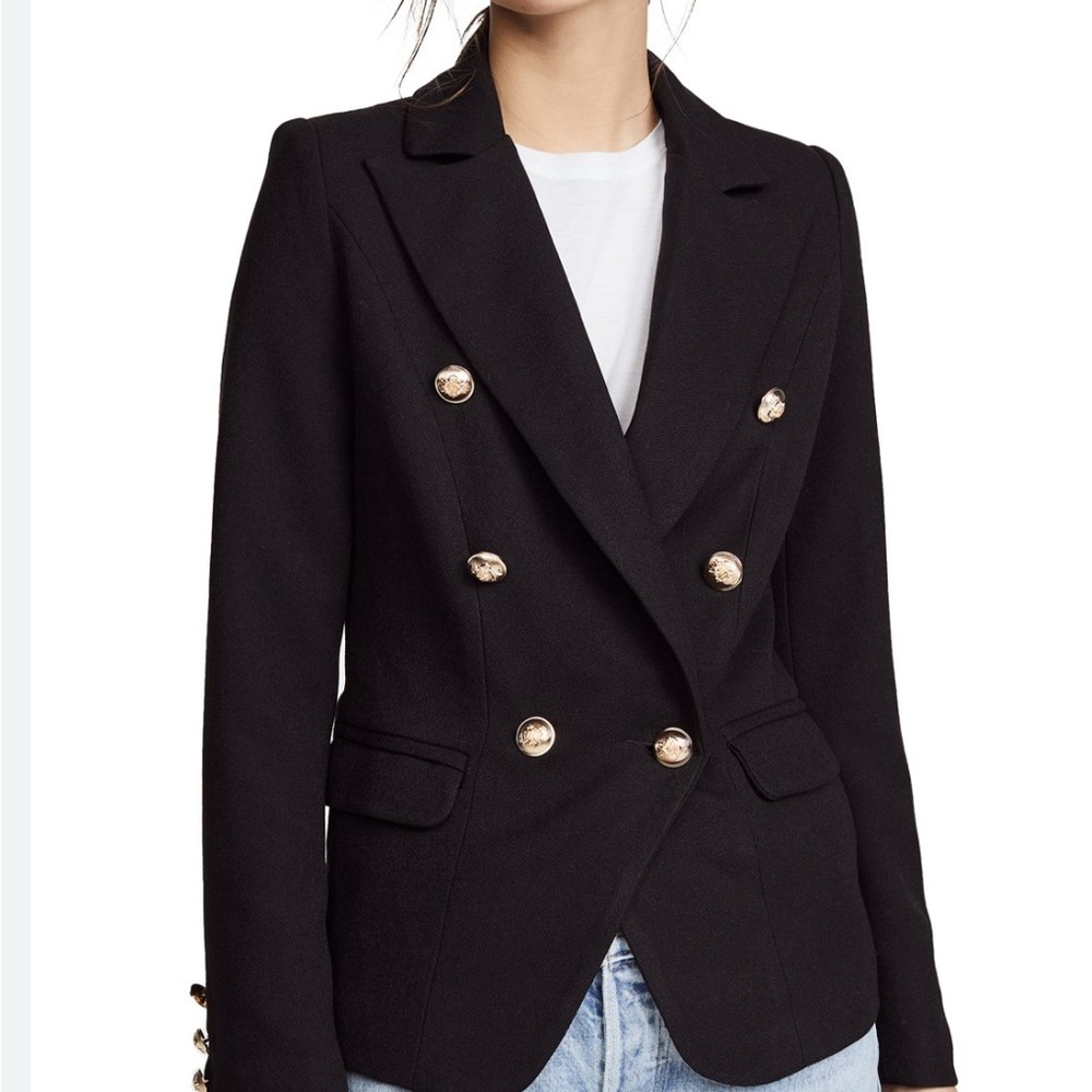 Lioness Women's Black Double-Breasted Blazer Size M